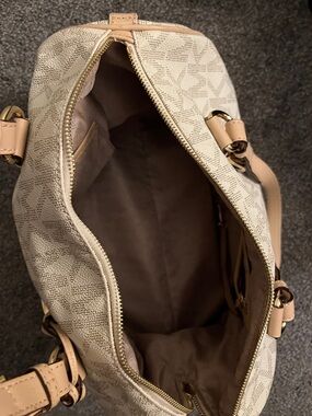 MICHAEL Michael Kors Beige and Light Tan Satchel